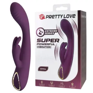 Pretty Love Emma Rabbit Purple Vibrador con Estimulador Silencioso