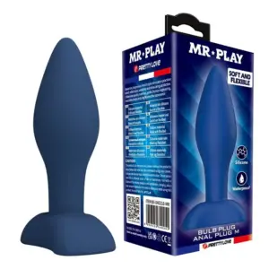 MR PLAY Tapered Silicone Anal Plug Blue M: comodidad y placer progresivo
