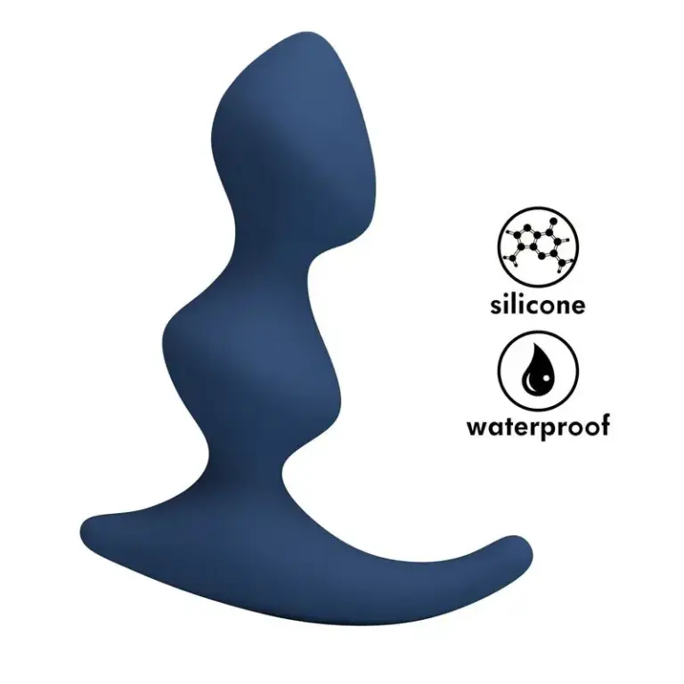 MR PLAY - Ergonomic Blue Anal Plug de silicona suave y flexible