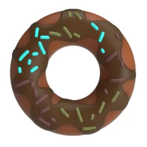 PRETTY LOVE - SUPER DONUT PENIS RING BROWN: anillo pene divertido y funcional