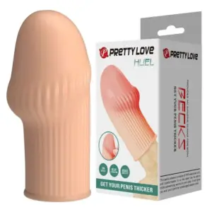 PRETTY LOVE - HUEL Penis Sleeve para aumentar grosor, color carne