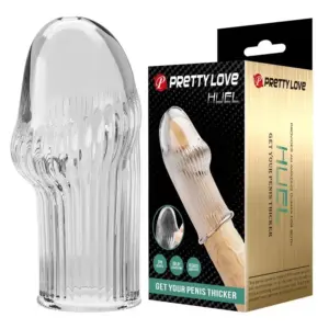 PRETTY LOVE - HUEL Penis Sleeve transparente para aumentar grosor