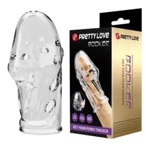 PRETTY LOVE Rocker Penis Sleeve transparente para aumentar grosor