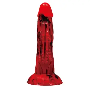 POWER MONSTERS Minotaur Fantasy Dildo con ventosa 21 cm rojo y negro
