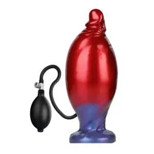 POWER MONSTERS Shadow Behemoth: Dildo Inflable Bicolor de Silicona 22 cm