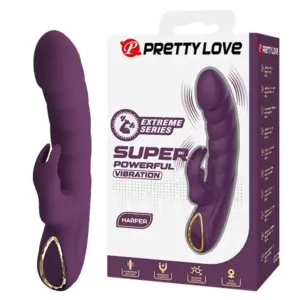 PRETTY LOVE Harper Vibrador Rabbit Recargable 10 Modos Morado