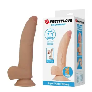 PRETTY LOVE ELLCUMENT Dildo Realista Flexible 18 cm TPE Natural