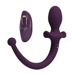 PRETTY LOVE LIOEA Plug Anal Vibrador con Cola y 12 Modos Morado