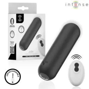 INTENSE JUDY Bullet Vibrador Recargable con Mando Negro