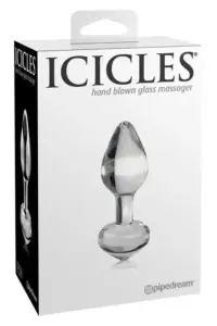ICICLES N. 44 Transparent Plug: plug anal de cristal para máxima estimulación