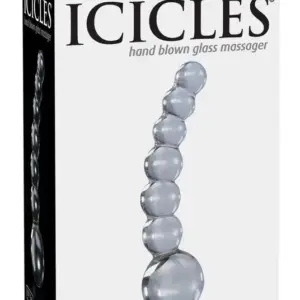 ICICLES N. 66 Transparent Massager de cristal para estimulación precisa