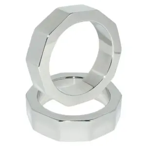 Metal Hard - Anillo para pene y testículos de acero inoxidable 45 mm