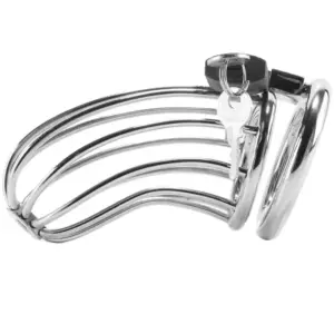 METAL HARD - Bird Chastity Ring Cage de acero inoxidable para control BDSM
