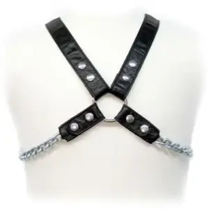 Leather Body - Chain Harness II: Arnés de cuero ajustable para BDSM