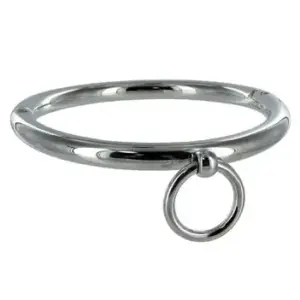 Metal Hard - Collar BDSM con anilla de acero 18 cm
