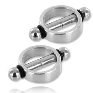 METAL HARD - Magnetic Nipple Clamps Pair: Pinzas magnéticas para pezones