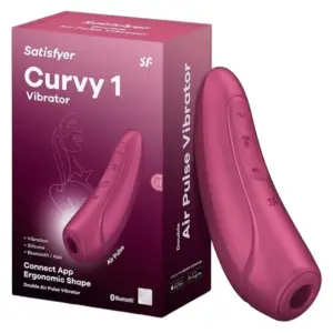 Satisfyer Curvy 1 Red Pink - Succionador y Vibrador para Clítoris