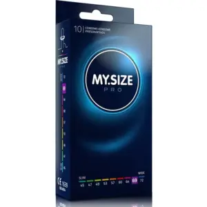 MY SIZE - PRO CONDOMS 69 MM 10 unidades, ajuste perfecto y sensibilidad