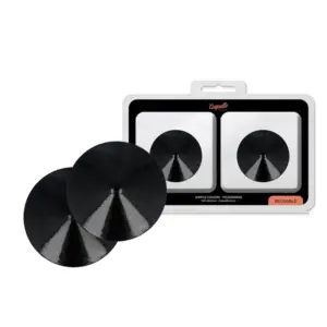 Coquette Chic Desire - Nipple Covers Black Circles metálicos reutilizables