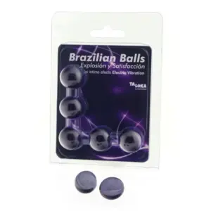 TALOKA - 5 Brazilian Balls con Efecto Vibrador Eléctrico y Gel Excitante