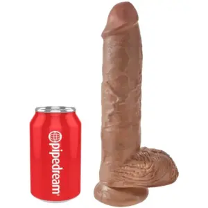 King Cock Realistic Penis con Testículos 19.8 cm Caramelo
