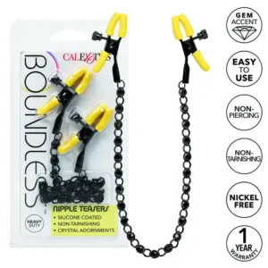CALEXOTICS Boundless Nipple Teasers: pinzas ajustables con cadena sensual