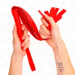 KINK - Red Wide Tail Whip 48.5 cm: látigo de múltiples colas rojo