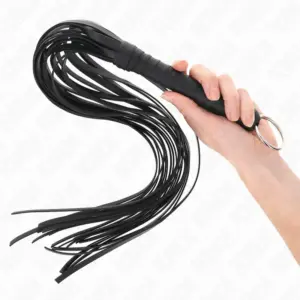 KINK - Whip with Ring 65 cm: látigo resistente y elegante para juegos BDSM