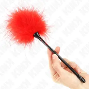 KINK Red Tickle Feathers 27 cm para Bondage Kit