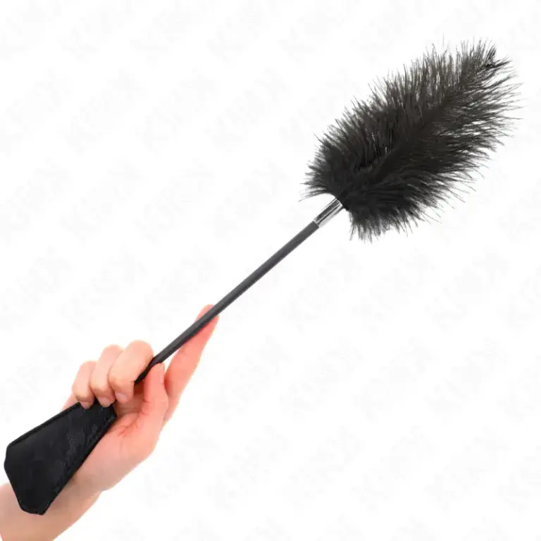 KINK Ostrich Feathers para Cosquillas con Paleta de Encaje 56 cm