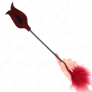 KINK - Paddle con Pluma y Forma de Rosa 8 cm para Juegos Sensuales