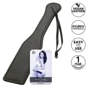 CALEXOTICS Nocturnal Paddle de cuero negro para juegos de impacto