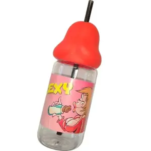 DIABLO PICANTE - Baby Bottle rojo con forma de pene 360 ml