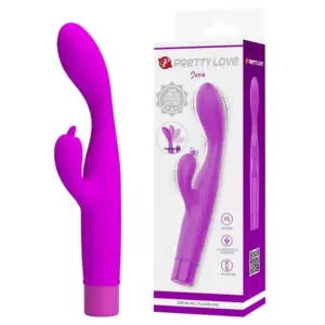 PRETTY LOVE Jene Vibrador Doble Estimulación Punto G y Clítoris Morado