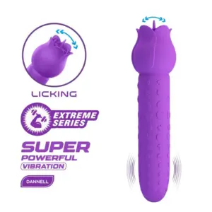 PRETTY LOVE Dannell: Vibrador recargable para estimulación oral y clitorial