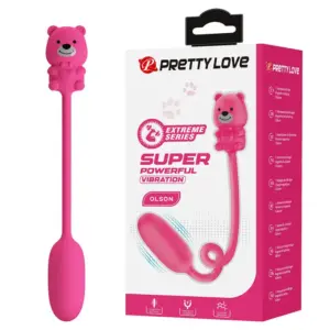 PRETTY LOVE Olson: Bala vibradora recargable con mando alámbrico rosa