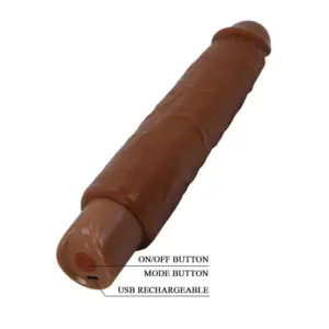 PRETTY LOVE GAVIN Vibrador Realista 25 cm Ø 5 cm Marrón