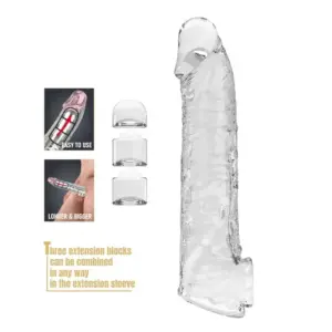 PRETTY LOVE - Funda ajustable para pene 26 cm transparente