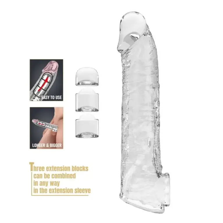 PRETTY LOVE - Funda ajustable para pene 26 cm transparente