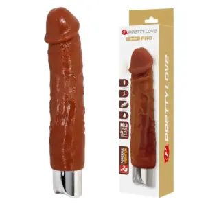 PRETTY LOVE PRO Realistic Vibrator 23.5 cm Ø 4.8 cm Brown