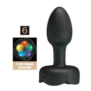 PRETTY LOVE - Vibrador Plug Anal Recargable 10 Modos Negro