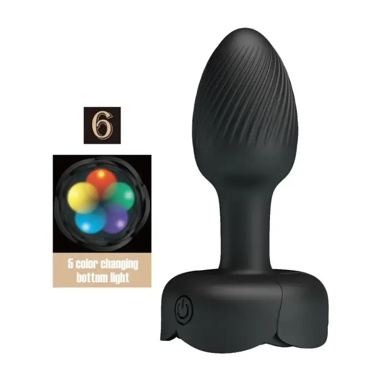 PRETTY LOVE - Vibrador Plug Anal Recargable 10 Modos Negro