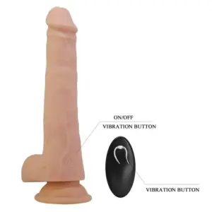PRETTY LOVE MILES Dildo Vibrador Realista con Rotación y Empuje 23.5 cm