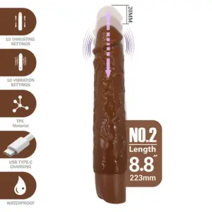 Pretty Love Kessler: dildo realista vibrador con 10 modos y 22 cm